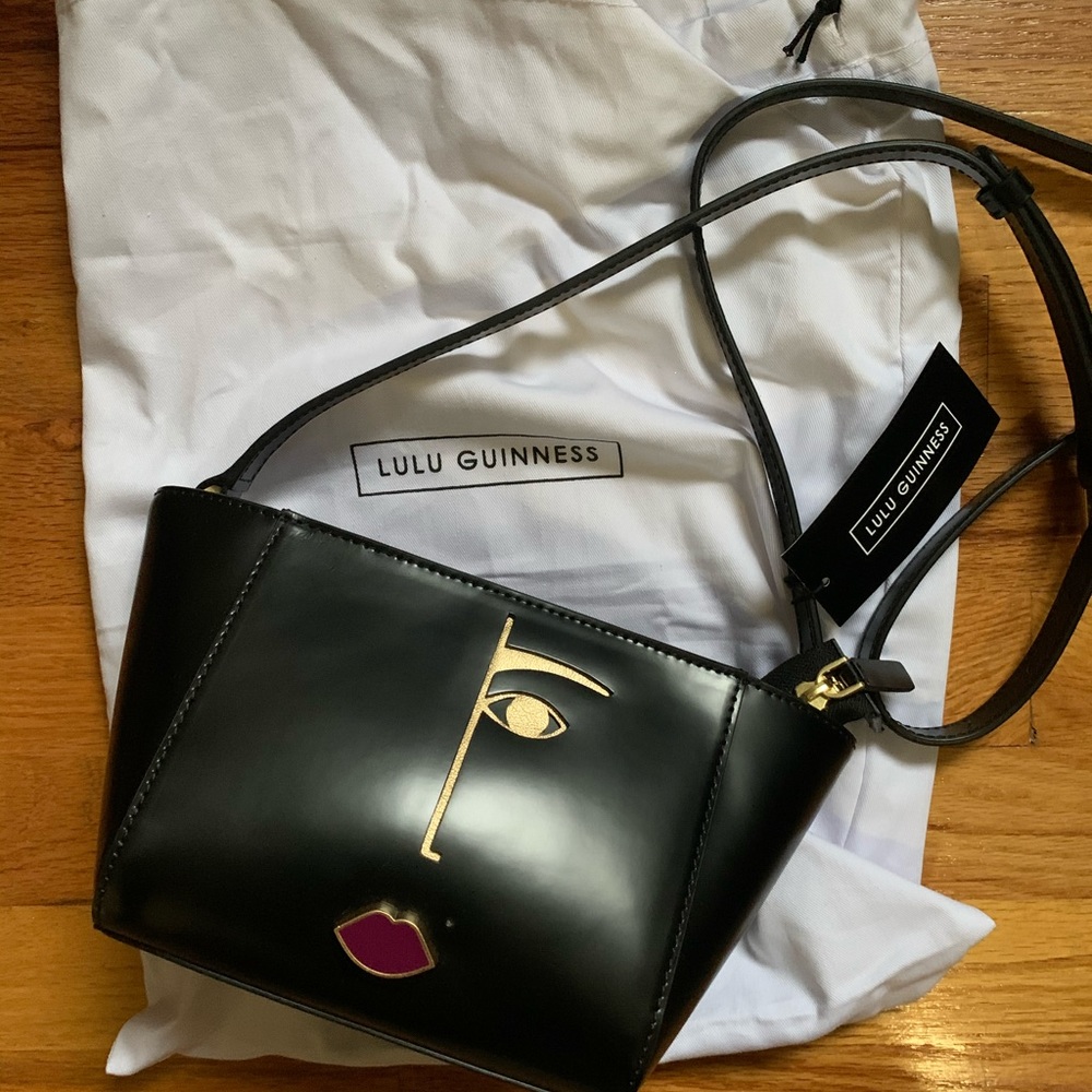 Lulu Guinness Dora  black crossbody new